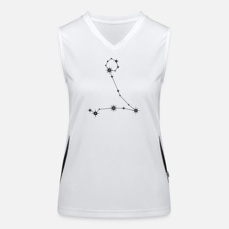 Fische Sternbild Sternzeichen Schwarz & Grau Funktionelles Kontrast-Tank Top für Frauen