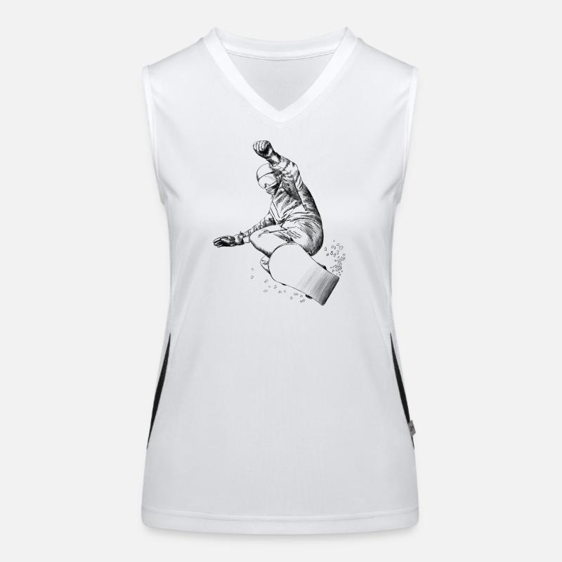 Snowboarder Funktionelles Kontrast-Tank Top für Frauen