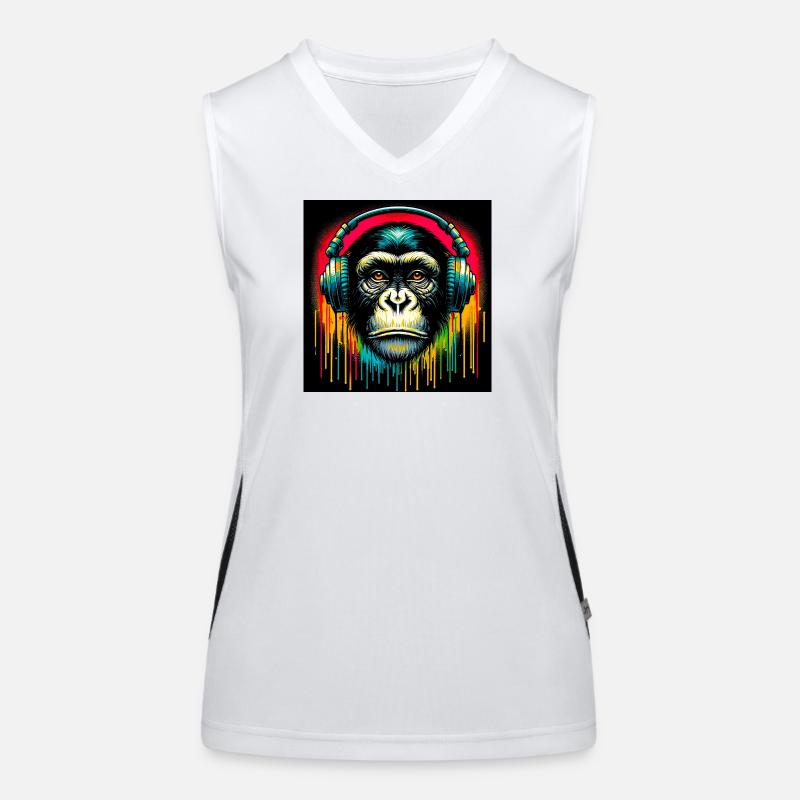 Chimpanzee Monkey Women's Functional Contrast Tank Top