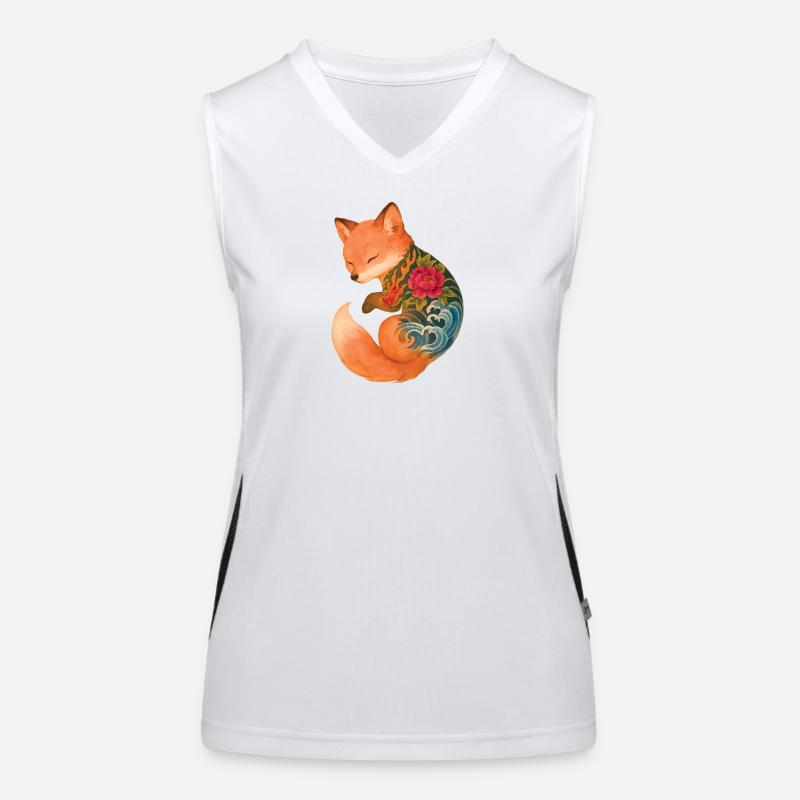 Tattooed Fox Cub – Floating Serenity Women's Functional Contrast Tank Top