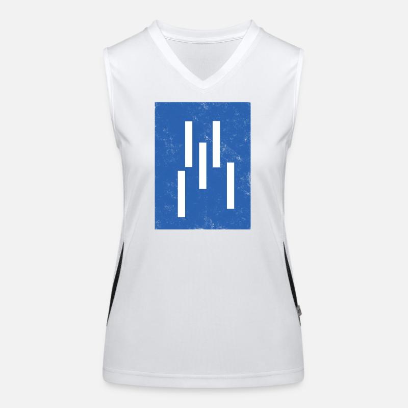 Abstract Vertical Lines Composition Women's Functional Contrast Tank Top