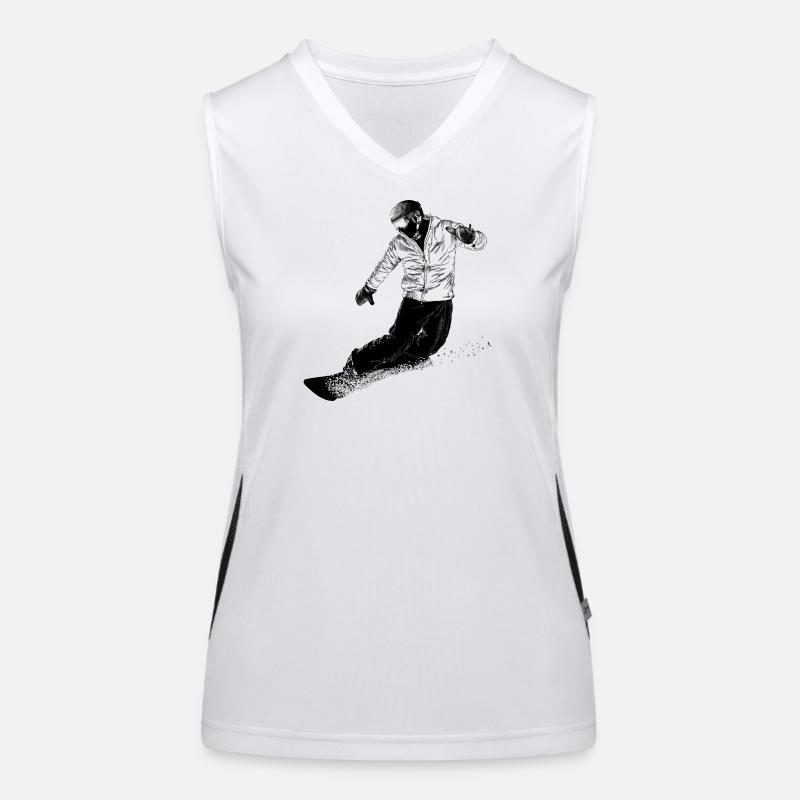 Snowboarder Funktionelles Kontrast-Tank Top für Frauen