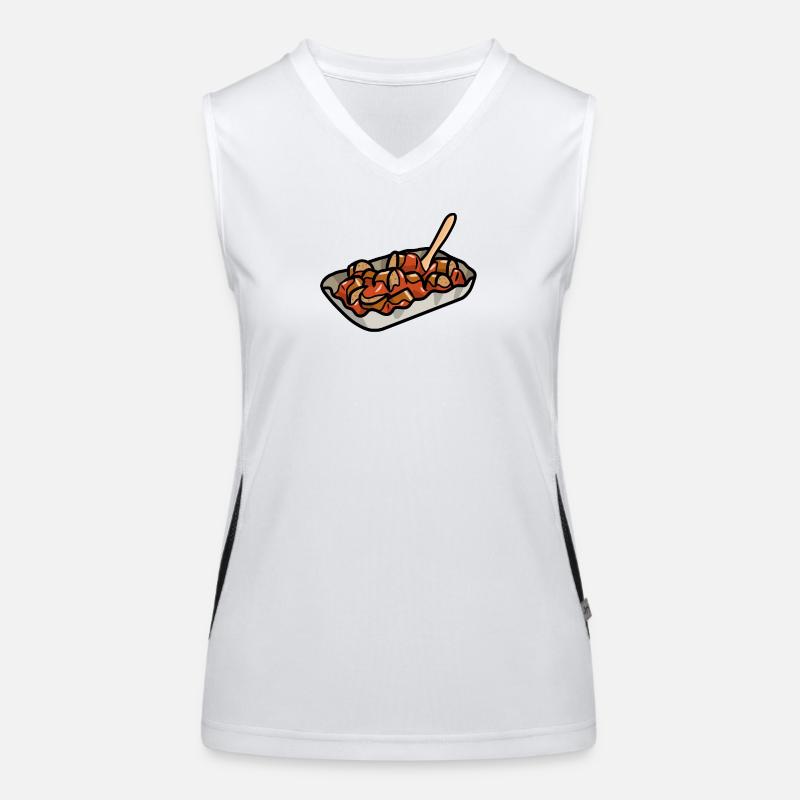 Berlin Currywurst Bratwurst Wurst Curry Grill Women's Functional Contrast Tank Top