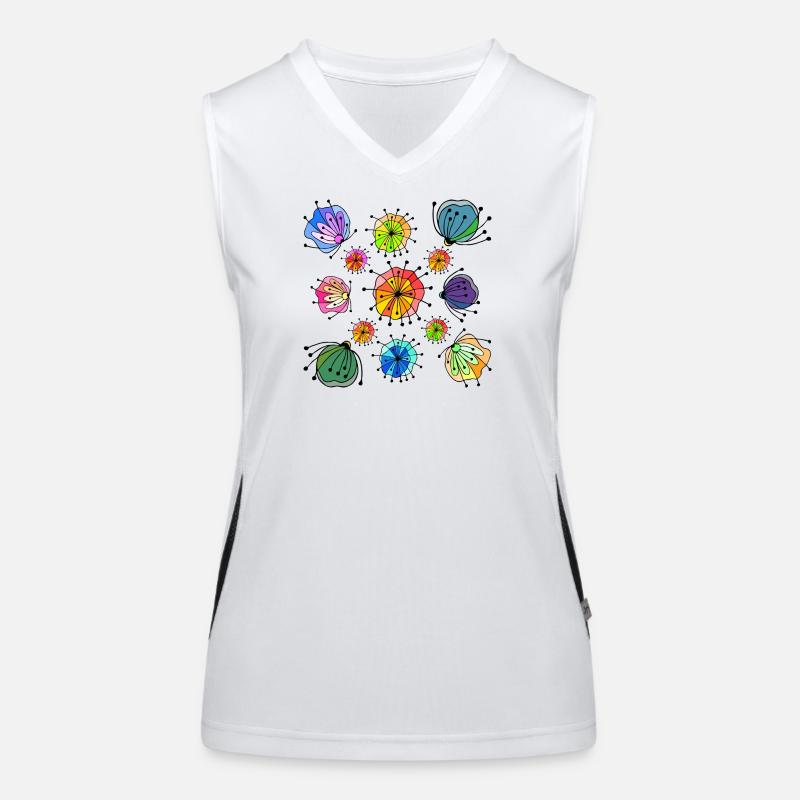 Colorful Abstract Butterfly Pattern Women's Functional Contrast Tank Top