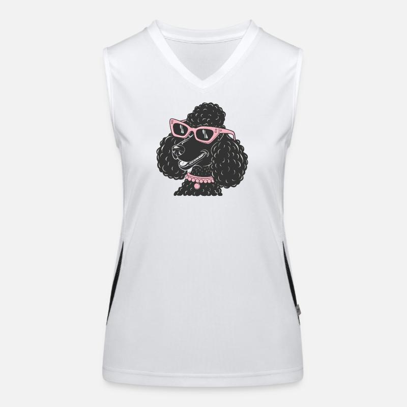 Lustiger Pudel Funktionelles Kontrast-Tank Top für Frauen