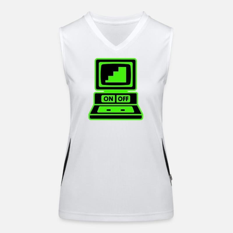 Computer Minimal Pop Art Women's Functional Contrast Tank Top