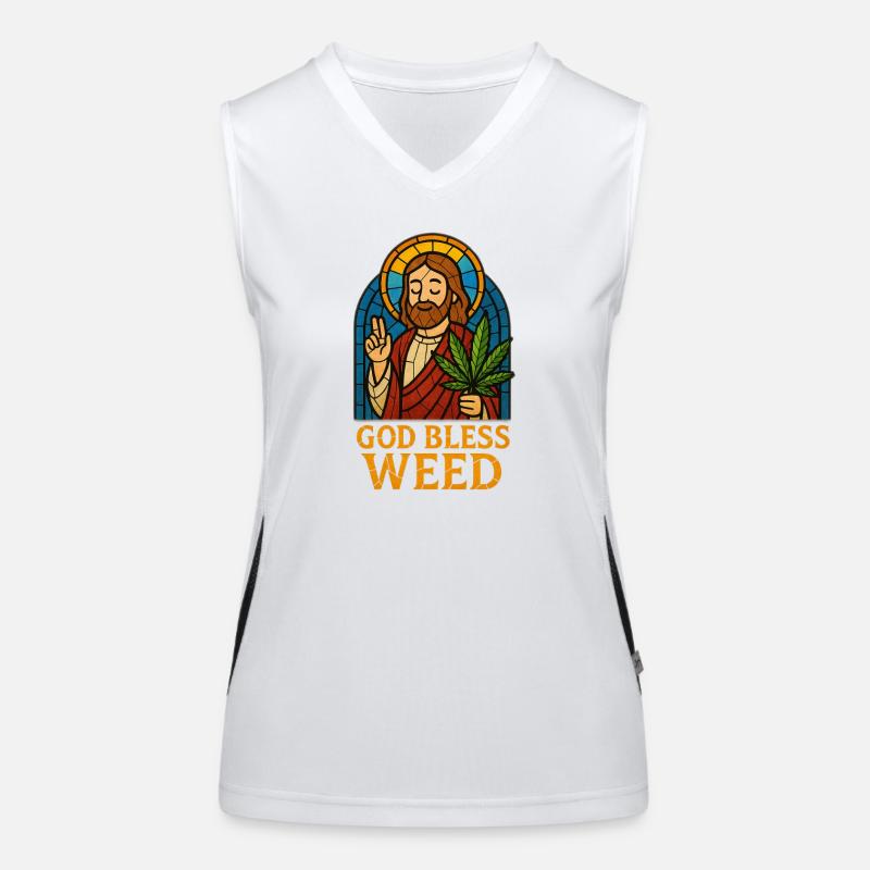 God Bless Weed Débardeur respirant contrasté Femme