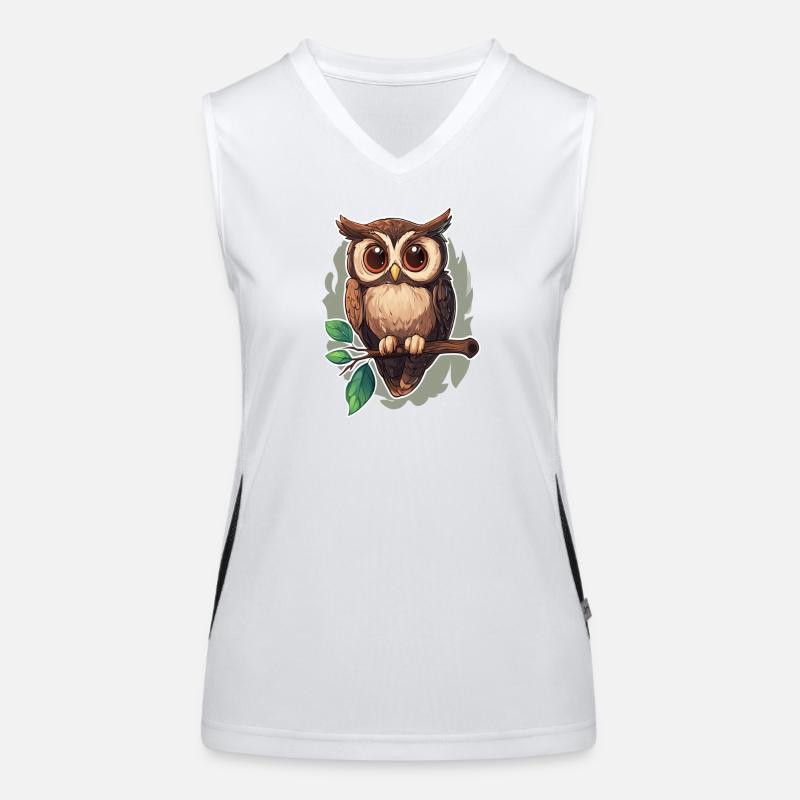 Eule Funktionelles Kontrast-Tank Top für Frauen