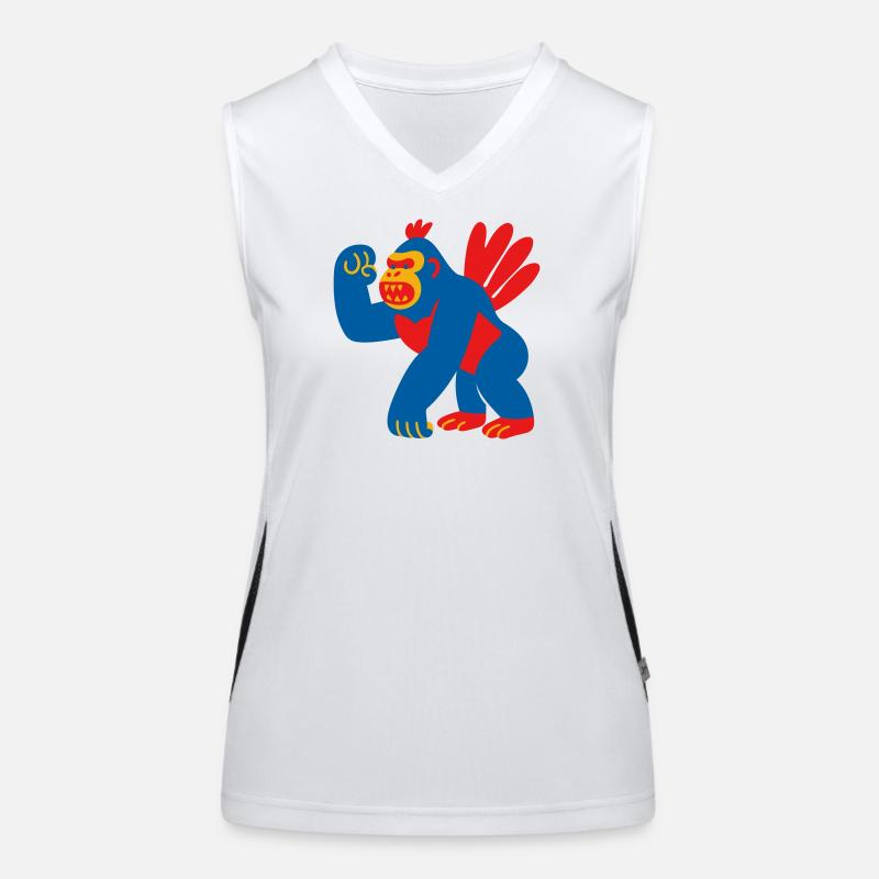 Popart Fantasy Gorilla Funktionelles Kontrast-Tank Top für Frauen