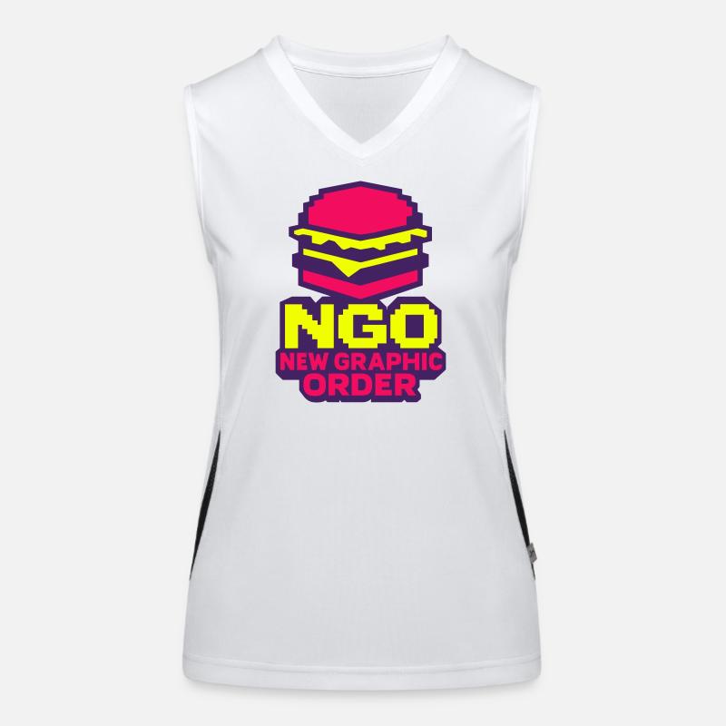 ONG 8bit Burger Débardeur respirant contrasté Femme