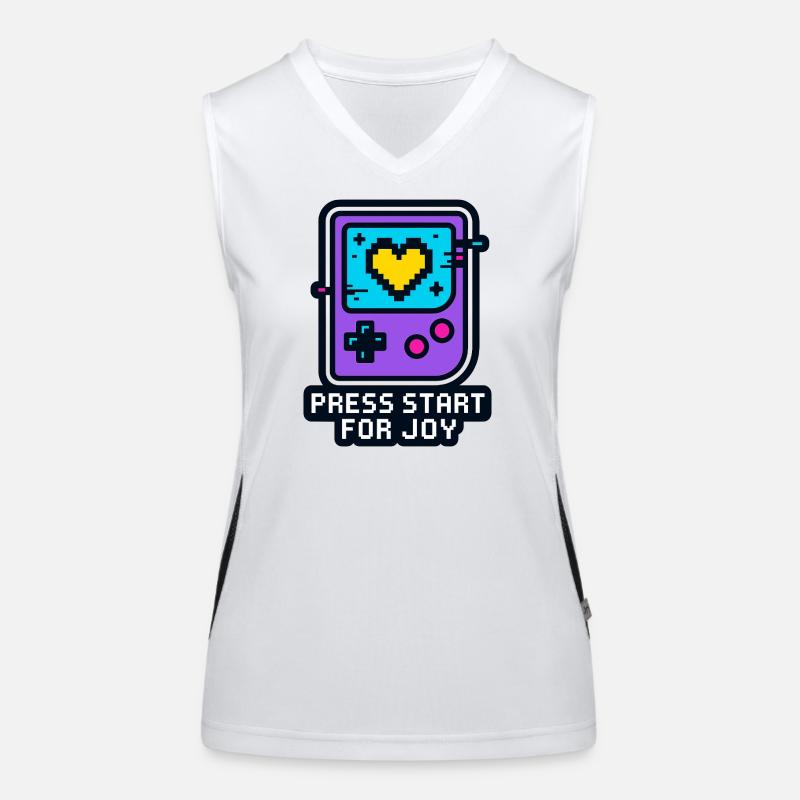 Press Start for Joy Funktionelles Kontrast-Tank Top für Frauen