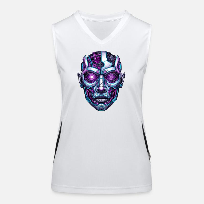 Space Head Funktionelles Kontrast-Tank Top für Frauen