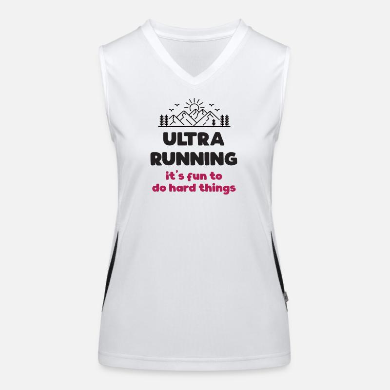 Ultra Running – Schwierige Dinge machen Spaß Funktionelles Kontrast-Tank Top für Frauen