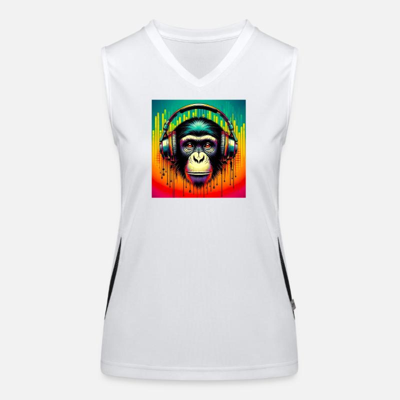 Chimpanzee Monkey Women's Functional Contrast Tank Top