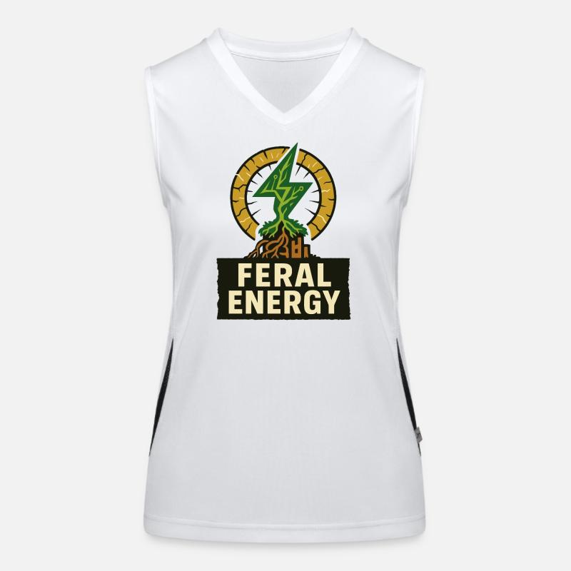 Wild Energy – Solarpunk - Women's Functional Contrast Tank Top - white/black