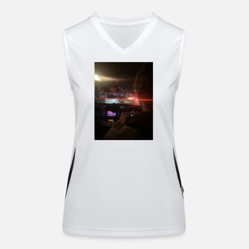 City traffic at night Women's Functional Contrast Tank Top
