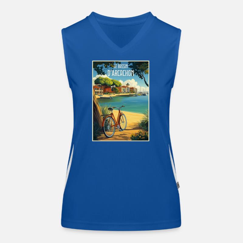 Reflet du Bassin d'Arcachon en Été Débardeur respirant contrasté Femme