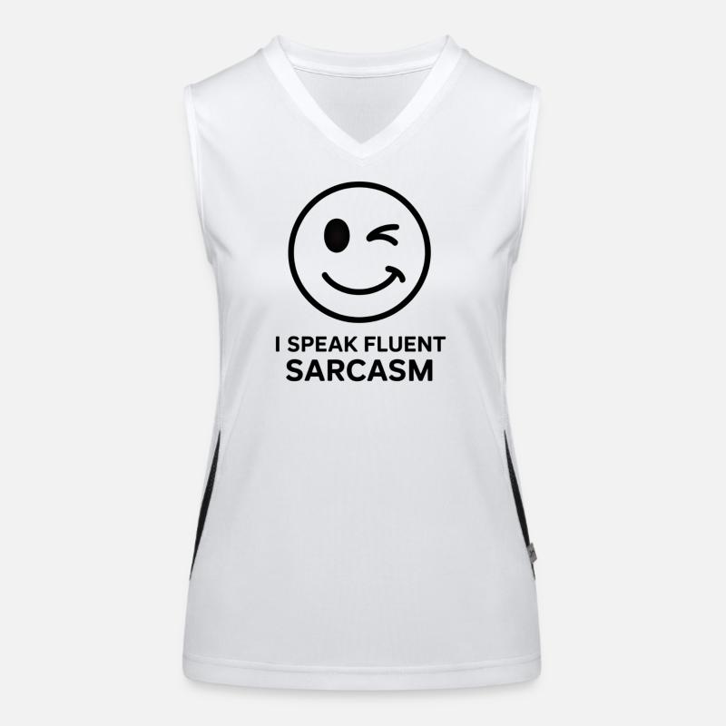 Expressive Winks and Sarcasm Design Women's Functional Contrast Tank Top