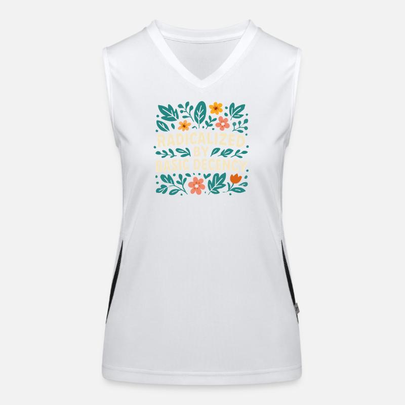 Radicalized by basic decency Women's Functional Contrast Tank Top