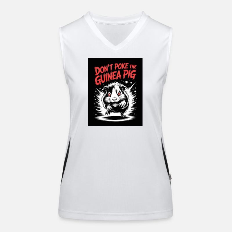 Ne piquez pas la devise du cochon d’Inde Débardeur respirant contrasté Femme