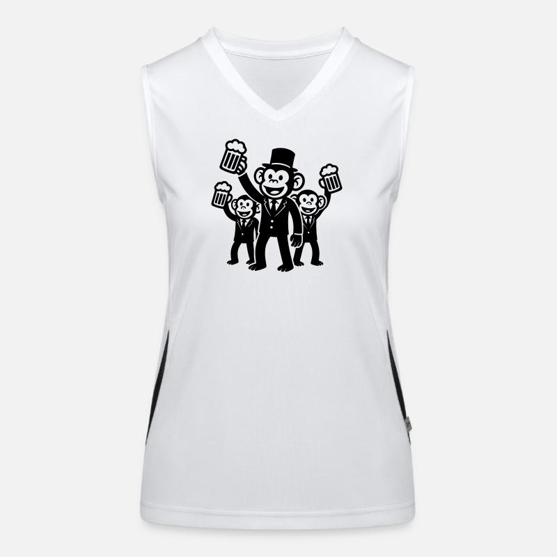 Junggesellenabschied Affe Party Bräutigam Funktionelles Kontrast-Tank Top für Frauen