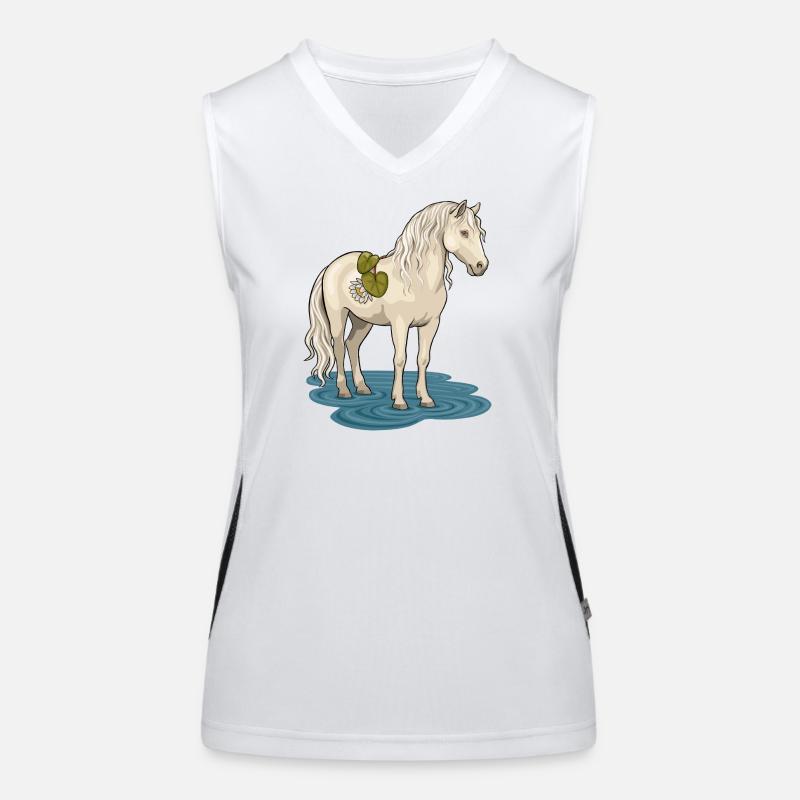 Das Bachpferd Funktionelles Kontrast-Tank Top für Frauen