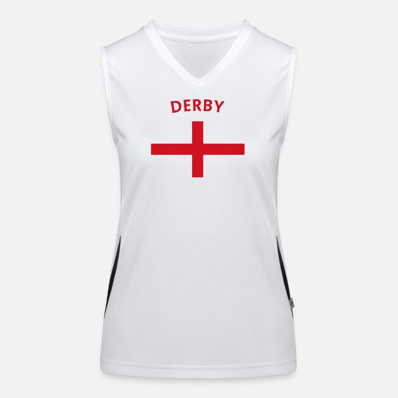 Dartball mit Derby-Emblem Funktionelles Kontrast-Tank Top für Frauen