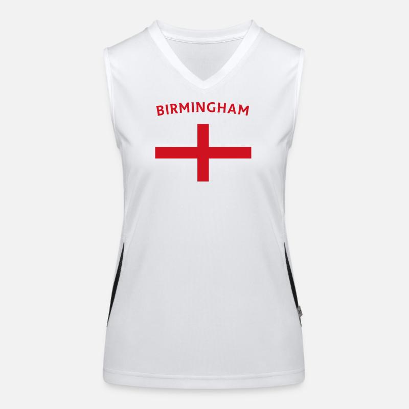 Emblème du drapeau de Birmingham Débardeur respirant contrasté Femme