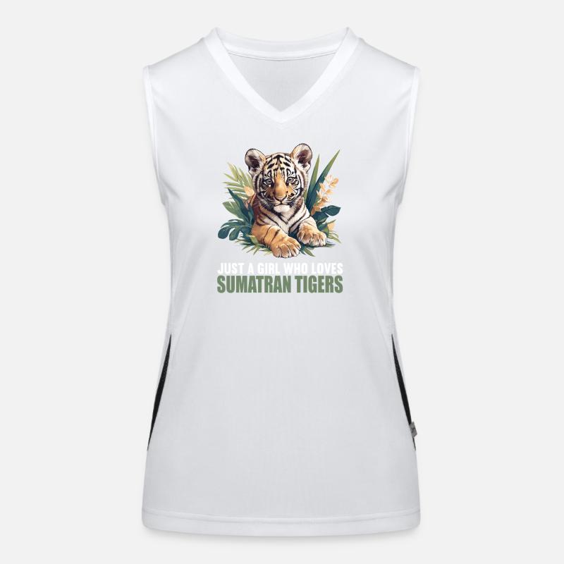 Sumatran tiger Women's Functional Contrast Tank Top