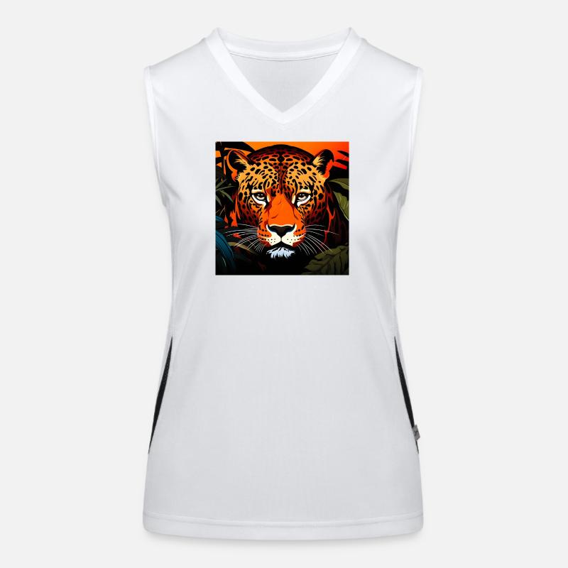 Leopard Graphique Sauvage Débardeur respirant contrasté Femme