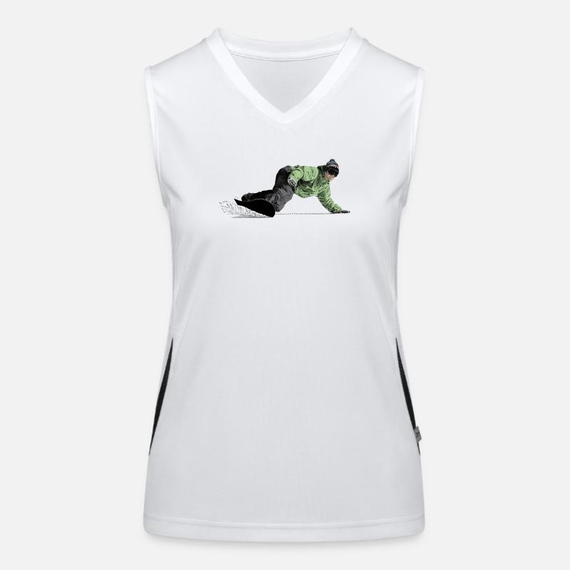Freerider Snowboarder Women's Functional Contrast Tank Top