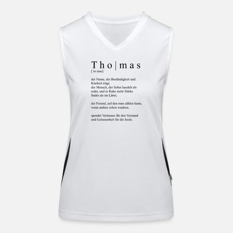 Thomas Définition Typographie Débardeur respirant contrasté Femme