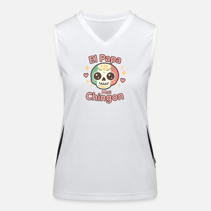El Papa Mas Chingon Funktionelles Kontrast-Tank Top für Frauen