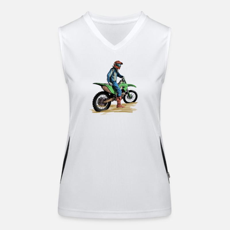 Moto de cross Débardeur respirant contrasté Femme
