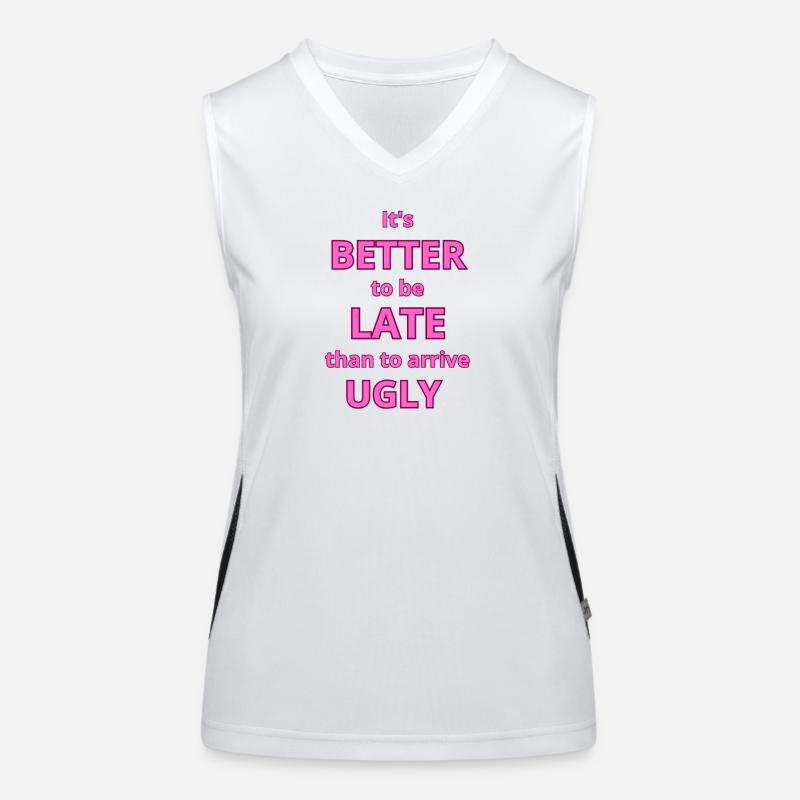 Bold Pink Text Quote for Fashion Statement Women's Functional Contrast Tank Top