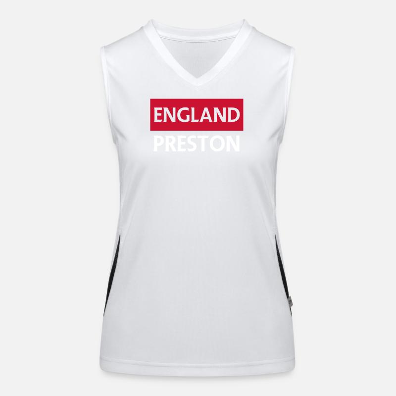 Conception du logo de Preston en Angleterre Débardeur respirant contrasté Femme