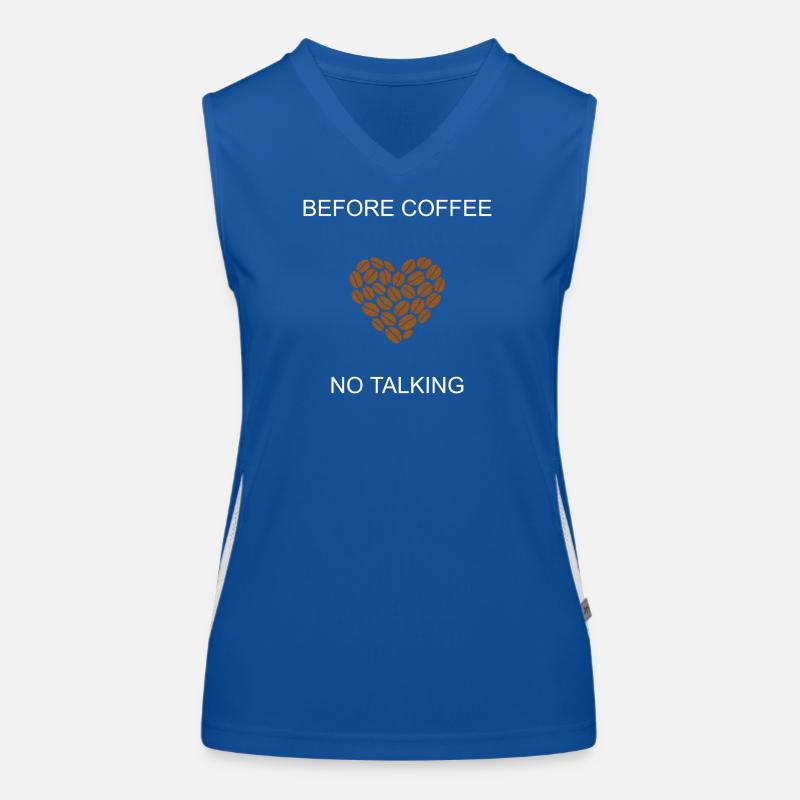 Grumpy Morning Before Coffee No Talking Design	 Women's Functional Contrast Tank Top
