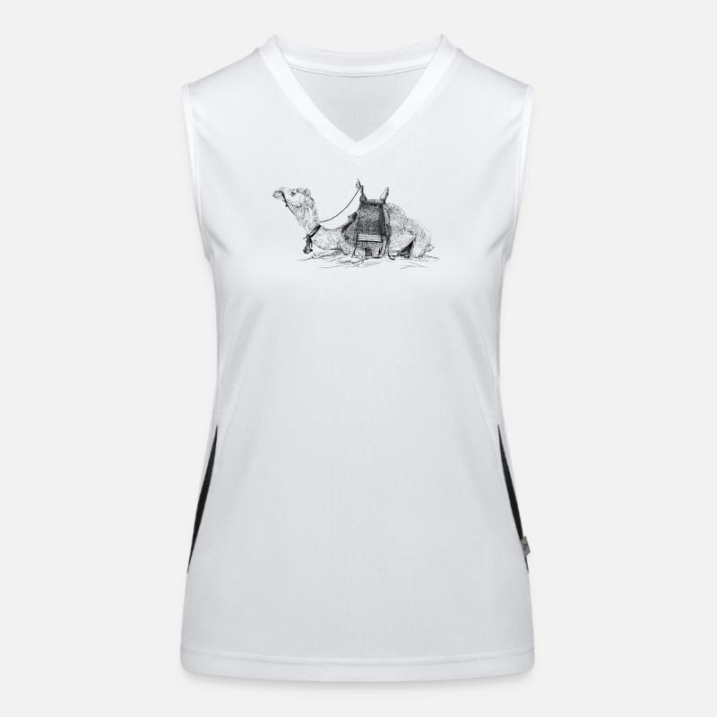 Kamel  Funktionelles Kontrast-Tank Top für Frauen