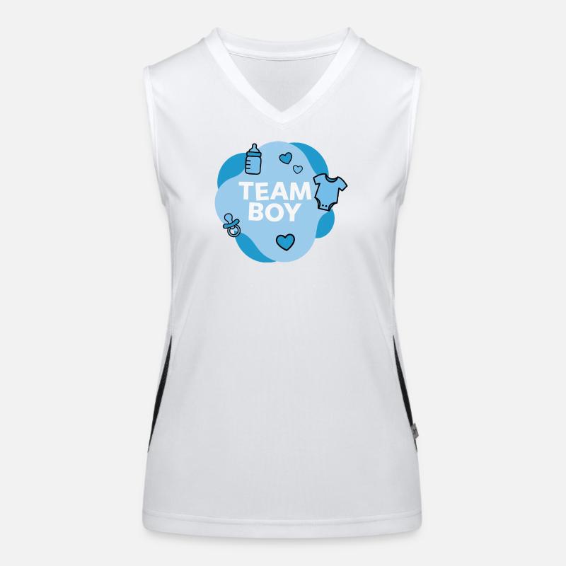 Conception de la douche de bébé de l’équipe Boy Débardeur respirant contrasté Femme