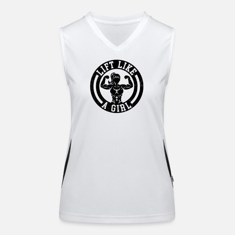 Heben Sie wie ein Mädchen Funktionelles Kontrast-Tank Top für Frauen