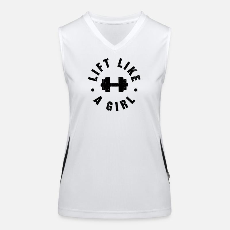 Heben Sie wie ein Mädchen Funktionelles Kontrast-Tank Top für Frauen