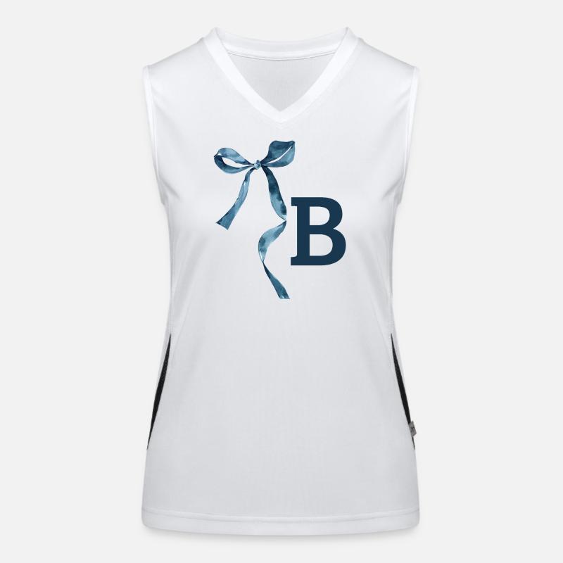 Monogramm b Geschenkidee Funktionelles Kontrast-Tank Top für Frauen