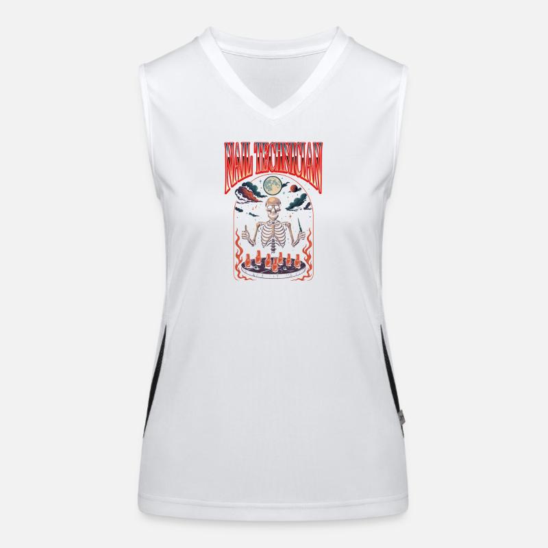 Nail designer Nail technician Halloween Women's Functional Contrast Tank Top
