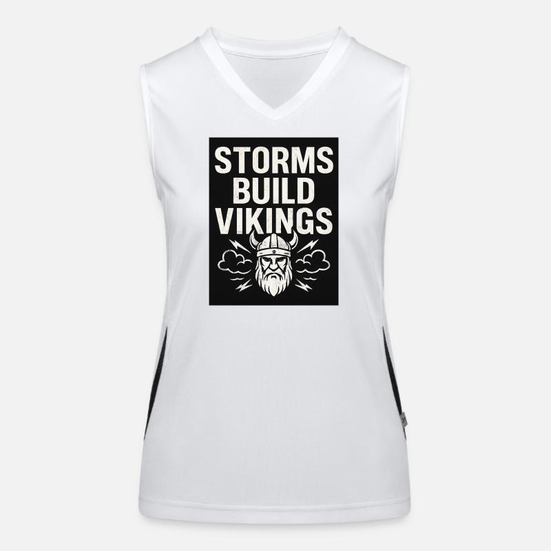 Stürme bauen Wikinger mutiges Design Funktionelles Kontrast-Tank Top für Frauen