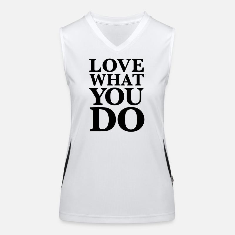 Love What You Do - Motivation Statement Black Women's Functional Contrast Tank Top