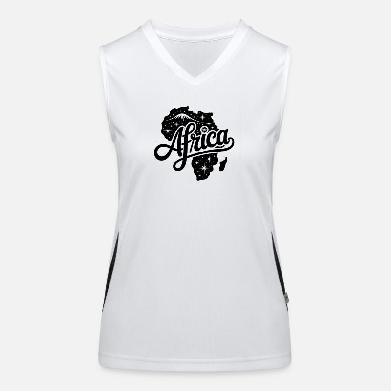 Afrika - Souvenir-Design Funktionelles Kontrast-Tank Top für Frauen