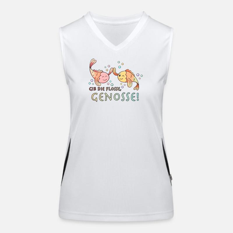 Give the fin to Comrade Fish! Women's Functional Contrast Tank Top