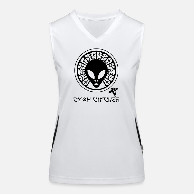 Ancien agroglyphe extraterrestre Débardeur respirant contrasté Femme