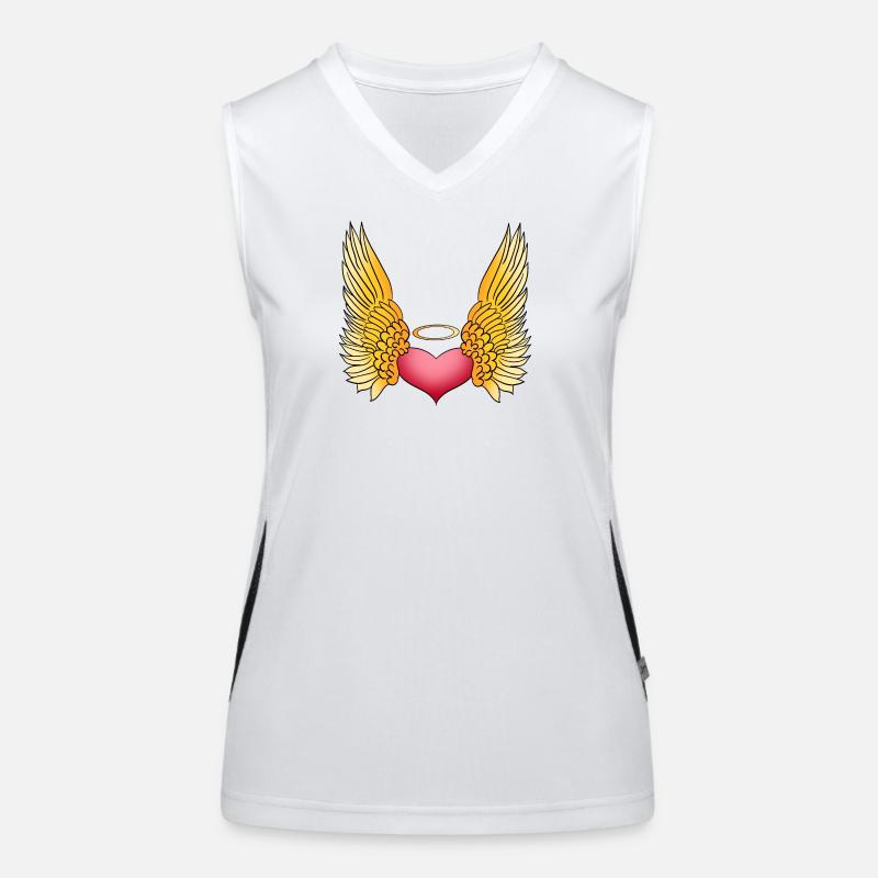 Himmlische Liebe | Herz | Engel | Geschenkidee Funktionelles Kontrast-Tank Top für Frauen
