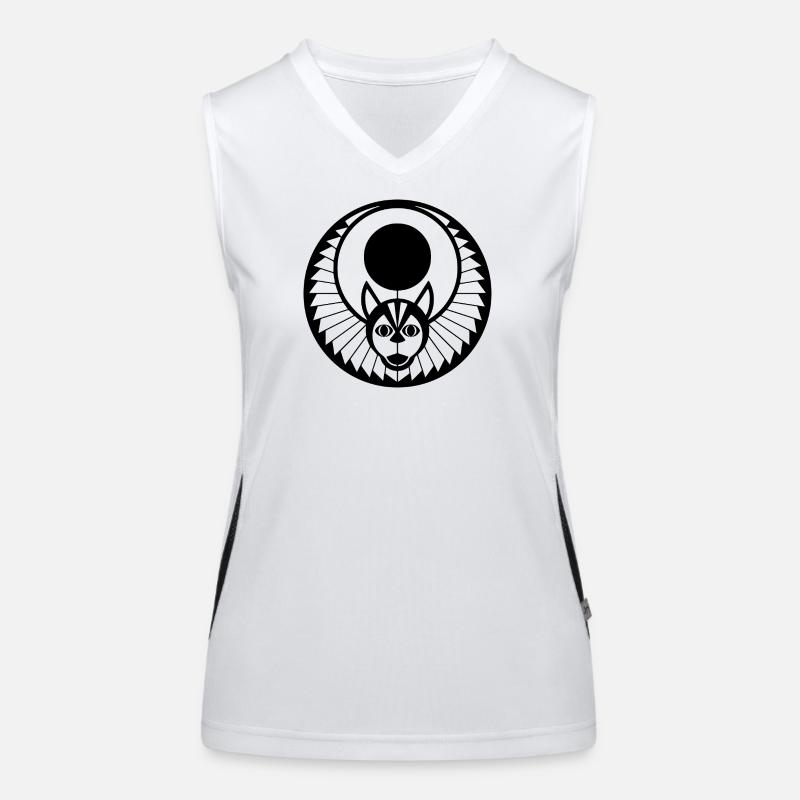 Egyptian Deity Crop Circle Women's Functional Contrast Tank Top